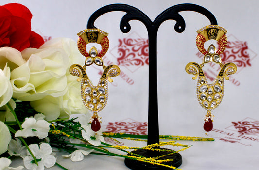 Antique Kundan Gold Finish Earrings
