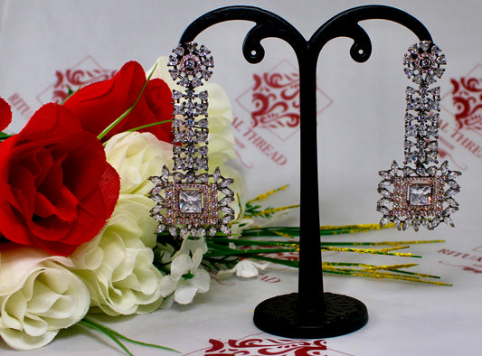 Elegant Rose Gold Oxidise Earrings